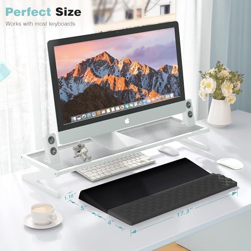 Ospelelf Keyboard Wrist Rest, Ergonomic Memory Foam Wrist Support for Typing & Gaming, Tilted Keyboard Pad, Aesthetic Desk Accessories for Office, Relief for Carpal Tunnel & Wrist Pain, Black Gray - Image 6