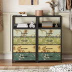Furnulem Retro Small Dresser for Bedroom, Tall Nightstand with 4 Drawers - Image 5