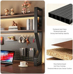 Desk Shelf, 2-Tier Desktop Organizer, 53.1" L,Desk Hutch Storage Rack - Image 4