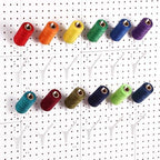Xuhal 24 Pack Pegboard Spool Hooks for 1/4" Pegboard Organizer for Raft Embroidery Sewing 45 Degree Angled Spool Holder Quilting Craft Organizer Accessories for Thread Tape Paper Rolls(White) by Xuhal