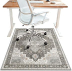 36"x48" Office Chair Mat for Hardwood Floor, Non-Slip Washable Tawny Grey by BESBLEE