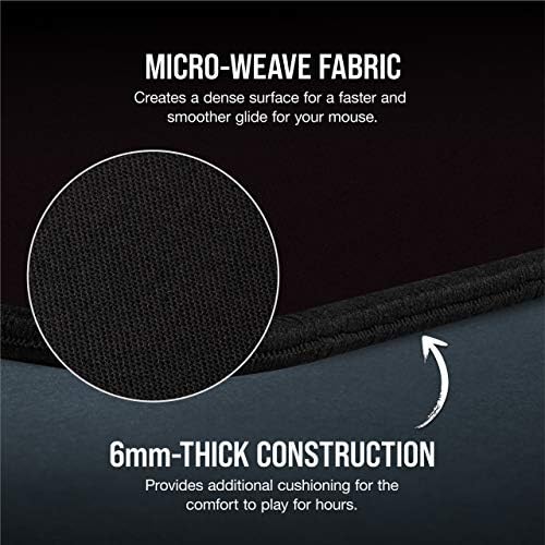 Corsair MM350 PRO Extended XL Premium Spill-Proof Cloth Gaming Mouse Pad – 36.6” Width x 15.7” Height Surface – Black,(Pack of 10) - Image 4