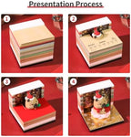 3D Memo Pad Time Piece Calendar 2027, 3D Tear-Off Art Desk Calendar 2027, Creative 3D Memo Pad Paper Art Tree House DIY Paper Carving Decoration (Christmas capybara) - Image 6