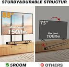 5Rcom Table Top TV Stand Universal for 35-88 Inch Flat & Curved TVs - Image 3