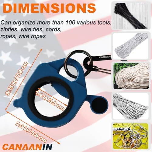 Zip Tie Holder Cable Tie Holder Heavy-Duty Colored Upgraded for Tool Belt Electrician Tool Tradie Bits Organized Strong Efficient Storage Reusable Portable 8 Pack (Blue) - Image 6
