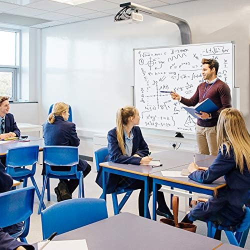 Mobile Whiteboard on Wheels, 48"x36" Double-Sided Magnetic Dry Erase Board - Flipchart Easel for Office, Classroom & Home, Rolling Stand with Easy Flip Feature - Image 5