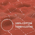 Homaxy Cotton Terry Kitchen Towels and Dishcloths Set of 10, Rust - Image 6