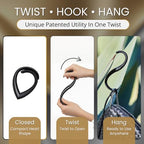 EMBRACE Purse Hook for Table, Foldable Handbag Hook Holds 22 lb, Black - Image 2