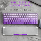 Acrylic Keyboard Wrist Rest - Wrist Support for Keyboard CNC Aluminum Alloy Customized Logo - Keyboard Pad Home & Office - Keyboard Wrist Pad with Anti-Slip Mat for 60% Compact Keyboard,Purple - Image 5