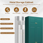 Polup 90" Pantry Cabinet, Tall Metal Storage Cabinet with Doors and Shelves - Image 4
