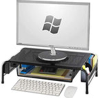 Simple Houseware Metal Desk Monitor Stand Riser w/ Organizer Drawer, Black by SimpleHouseware