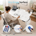 3-in-1 Standing Drafting Desk with 90° Tilt Whiteboard, 35×24" - Image 4