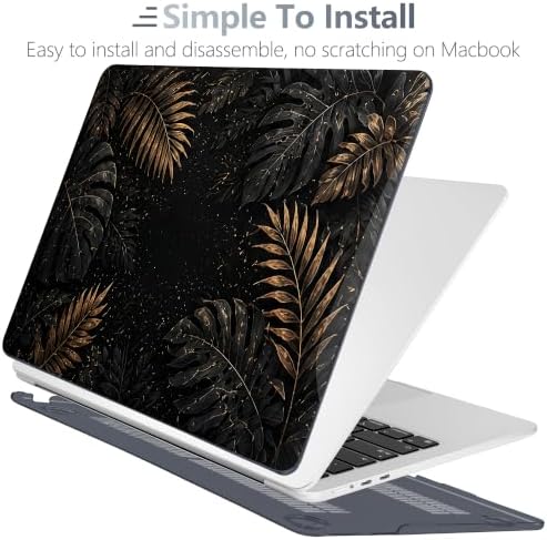 Batianda Case for MacBook Air 13.6" 2026 M5 M4 M3 M2 Chip, Midnight Palm - Image 4