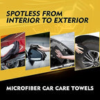 HOMEXCEL Black Microfiber Cleaning Cloth 400 Pack, 11.5 x 11.5 inch Bulk Shop Towels | Reusable Cleaning Rags for Cars, Kitchen, Window, Garage and House, Ultra Absorbent, Lint Free, Streak Free - Image 5