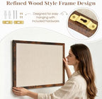 DOLLAR BOSS 36"x24" Linen Cork Board Decorative Bulletin Board, Brown - Image 3