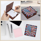 4Pcs Sticky Note Holder Diamond Art Painting Wooden Post Note Dispenser Memo Paper Storage Box with 160 Sticky Notes Desk Office Accessories - Image 4