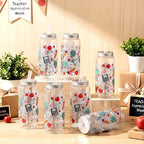 Meanplan 24 Pcs Back to School Plastic Cups with Lid and Straw Bulk 14 oz - Image 5