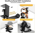 Under‑Desk Dual Gaming Headset Hanger,Rotatable Clamp Hook - Image 6