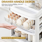 Rolling Cart with 6 Drawers, Clear Plastic Drawer Organizers, Vanity Cart - Image 4