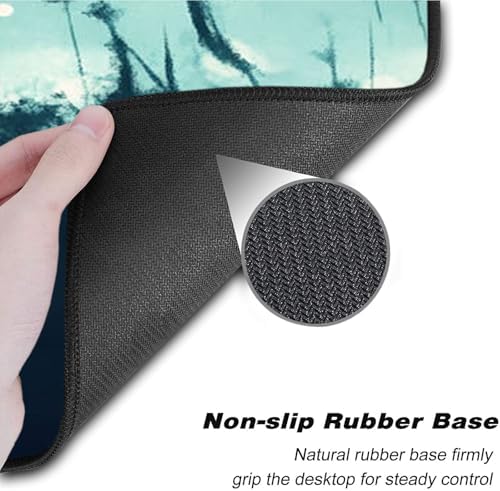 Keyboard Wrist Rest Set,Memory Foam Wrist Support Mouse Pad,31.5"x11.8" Desk Mat for Comfortable Typing & Pain Relief,Non-Slip Base for Office & Home Use - Butterfly - Image 3