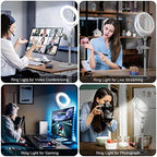 8 inch Desk Ring Light with Stand, Adjustable Zoom Lighting for Computer - Image 2