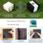 3D Memo Pad 260 Sheets Tree House Notepad with Light Kawaii Sticky Note Pad 3D Paper Carving Art Craftwork Omoshiroi Desk Decoration Pen Holder DIY High-Grade Creative Gift - Image 5