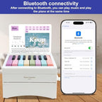 Piano Calendar 2027 Desk Calendar, Magical Music Themed Singer Kpop Playable Piano Desk Calendar 2027, Demon Mini Piano With 12 Music Scores in 13 Cards Gifts for Hunters Fans Home Decor - White - Image 6