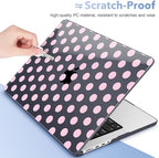 May Chen for 2026 MacBook Pro 14-inch M5 M4 M3 M2 M1 Pro/Max Chip, Release 2026 2025-2021, Model A3427 A3426 A3434 A3112 A3401 A3185, Plastic Hard Shell with Keyboard Cover, Pink Dots - Image 3