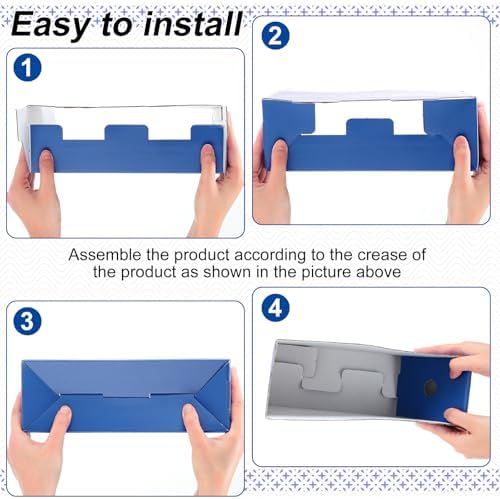Thenshop 24 Pcs Magazine Files Cardboard Holders,Classic,Navy Blue - Image 6