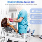 Mobile Medical Trolley Cart 3-Tier 220Lbs Utility Carts for Ultrasound - Image 3