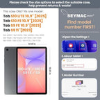 SEYMAC stock Case for Samsung Galaxy Tab S10 Lite / S10 FE / S9 FE 5G / S9 Tablet Case 10.9''/ 11'' Protective with Screen Protector, Pen Holder, 360 Rotate Stand, Hand Strap, Shoulder Strap, SkyBlue1 - Image 2