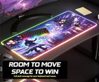 RGB Gaming Mouse Pad Large Extended Desk Mat 35.4x15.7in XXL XXXL Mousepad LED Light Up Keyboard Mat PC Gamer Desk Pad Gaming Accessories Extra Big Mouse Mats Full Desk Size - Arcane Rift - Image 3