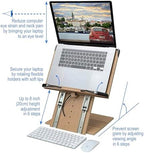BS2500PRO XL Super Heavy Duty 15.4x10.5 Portable Height Adjustable Foldable Eye Level Bookstand Holder for Reading Hands Free Large Thick Heavy College Textbooks Tablets Neck Pain Free - Image 3