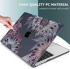 Mektron for 2026/2025/2024/2023 MacBook Air 15 INCH M5 A3448 /M4 A3241 /M3 A3114 /M2 A2941 Case, Printed Plastic Hard Shell Cover with 15.3" Liquid Retina Display Touch ID, Blooming Chrysanthemums - Image 4