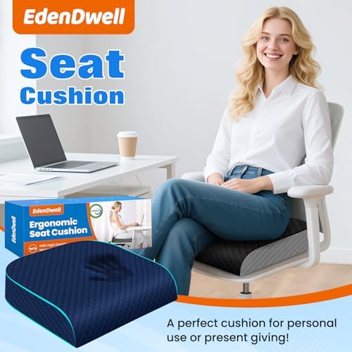 Seat Cushion, Office Chair Cushion, Chair Pad, Large, Blue, Large - Image 7