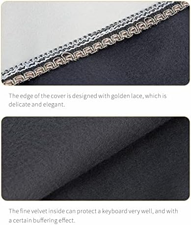 Piano Keyboard Dust Cover with Music Stand Opening of Zipper Design, Dust Proof Cover Compatible for Yamaha DGX670 88 Keys Digital Pianos Keyboards KBP Series Electronic Keyboards - Image 6