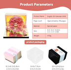 3d Calendar 2027,Hand Tear DIY Art 3d Calendar,Perfect Combination Of Artistic And Practical Design With Lights,Suitable For Note Taking,Decorative Ornaments,Holiday Gifts (huahai-Pink) - Image 6