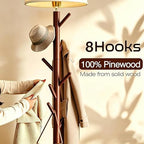 Floor Lamp with Coat Rack, 2-in-1 Entryway Standing Lamp with 7 Hooks, 3 Color Dimmable 78.8" Tall Lamps for Living Room Corner, Bedroom, Small Apartments & Foyers - Image 3