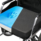 Ifoam Gel Infused Memory Foam Layer Wheelchair Cushion - Seat Cushion for Wheelchair-Office Chair, Kitchen Chair-Pressure Sore and Tailbone Pain Relief-High Dense Polyfoam Base (Black, 19×16×3 inch) by CYLEN