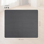 Office Chair Mat for Hard Floors,40"x48" Anti-Slip Waterproof Hardwood Floor Chair Mat,Heavy Duty Floor Protector Rolling Chairs for Home Office(Grey) - Image 5