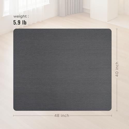 Office Chair Mat for Hard Floors,40"x48" Anti-Slip Waterproof Hardwood Floor Chair Mat,Heavy Duty Floor Protector Rolling Chairs for Home Office(Grey) - Image 5