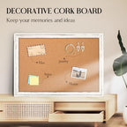 Cork Board Bulletin Board, 30"x20" Corkboard for Wall - Image 5