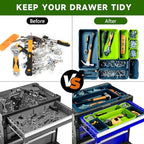 Tool Box Organizer Tray, 60 PCS & 5 Sizes, Blue and Green - Image 4
