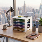 Juexica 2 Pack 5 Tier Scrapbook Paper Organizer, 11 x 12.6 x 12.6 Inch - Image 4