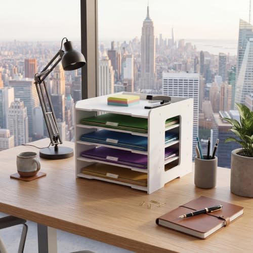 Juexica 2 Pack 5 Tier Scrapbook Paper Organizer, 11 x 12.6 x 12.6 Inch - Image 4