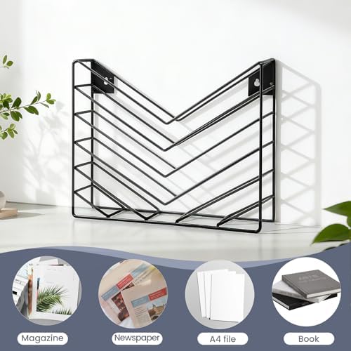 Wall Mounted Magazine Rack, Wall Mounted File Organizer - Image 6