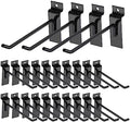 HARFINGTON 60pcs Slat Wall Hooks 8" Length Metal Pegboard Panel Display Wall Hanging Hook and Hanger for Garage, Retail, Shop, Supermarket, Black by HARFINGTON