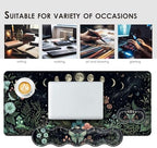 Large Keyboard Mouse Pad Set, Extended Mouse Pad+Keyboard Wrist Rest Support, Memory Foam Ergonomic Easy Typing, 4Pcs (31.5×11.8 in) Desk Pad Set for Office Home,Butterfly Moon Flower - Image 7