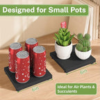 iDavosic.ly Table Top Small Plant Stand, Succulent Holder for Desk, Black - Image 2