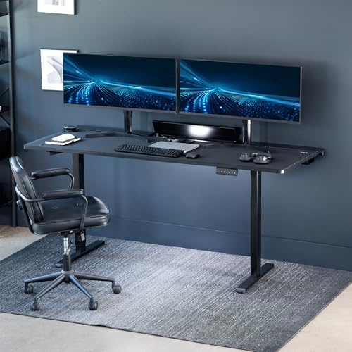 VIVO Black 71 x 30 in Standing Desk, DESK-KIT-E2B-P3B-71 - Image 2